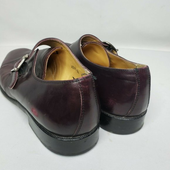 Vito Papolo Italy Cap Toe Monk Strap Loafers 9 M - Picture 7 of 8